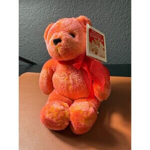 Avon Year Of The Teddy Bear 100th Anniversary 2002 Reddish Pink Plush